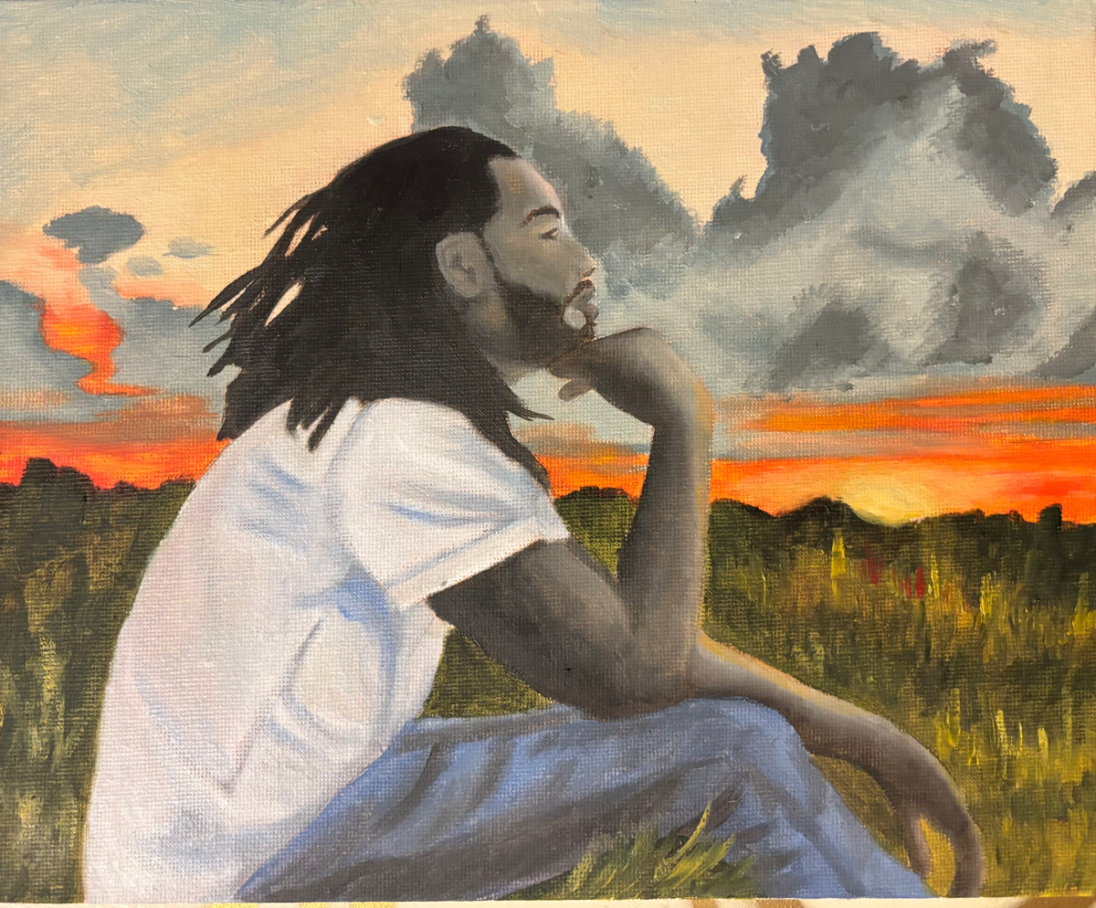 Just Thinking Oil on 8x10 canvas panel