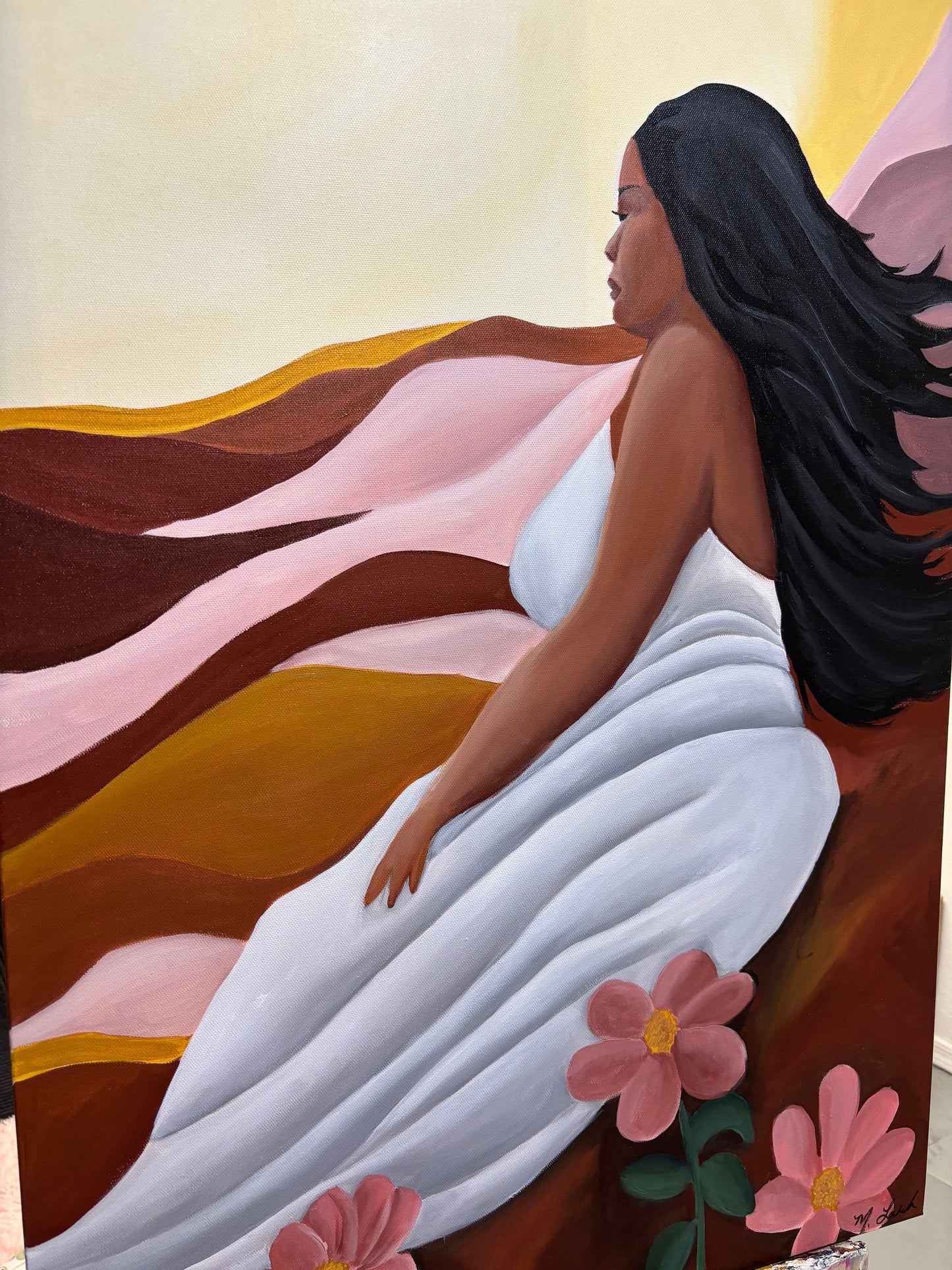 Original Acrylic Painting | African American Art | SoftHER | Hillside |