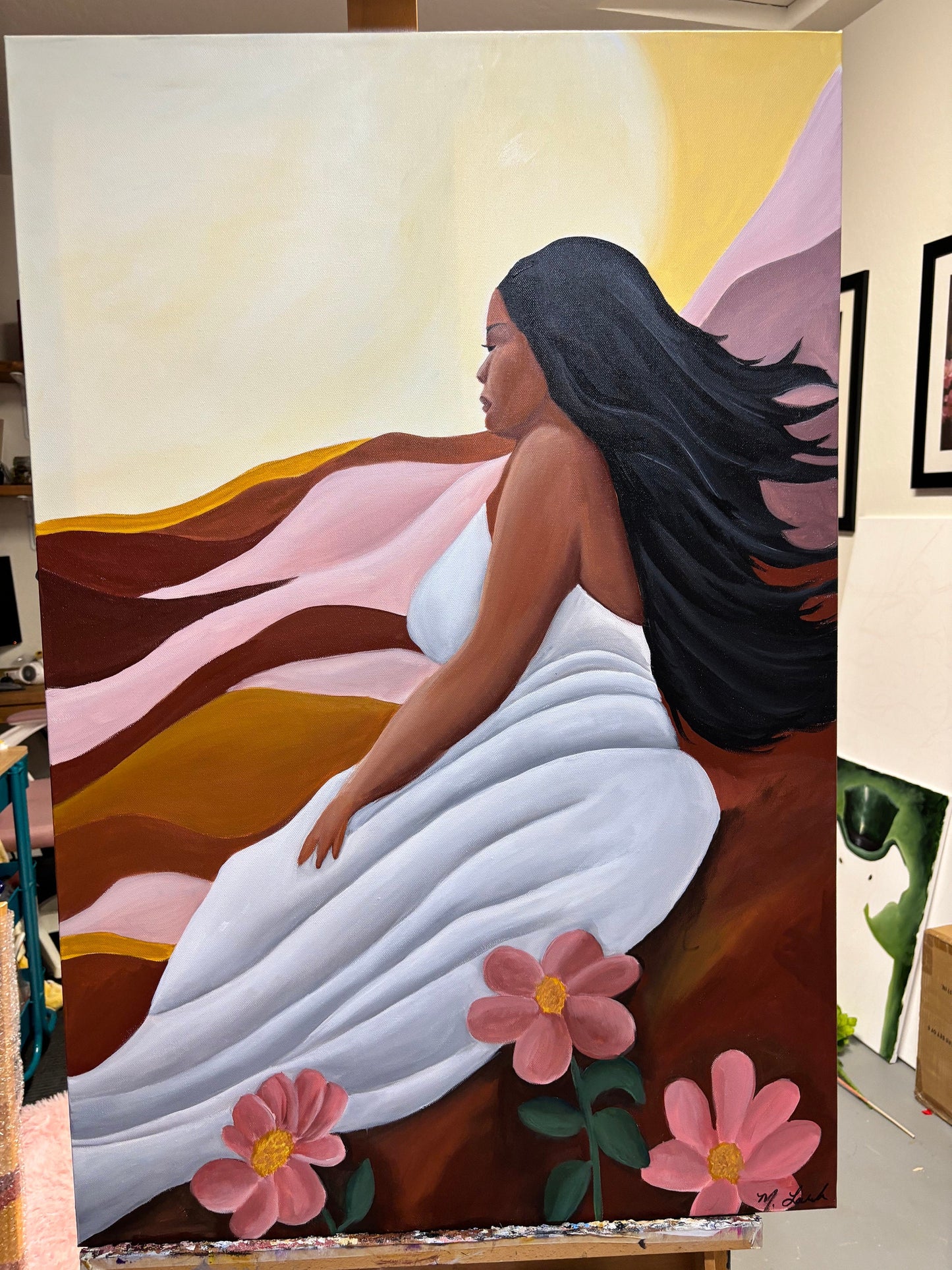 Original Acrylic Painting | African American Art | SoftHER | Hillside |