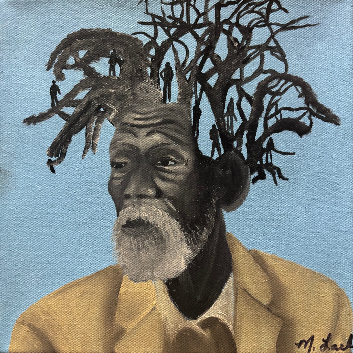 Generational Oil on 8x8 Gallery Wrapped Canvas