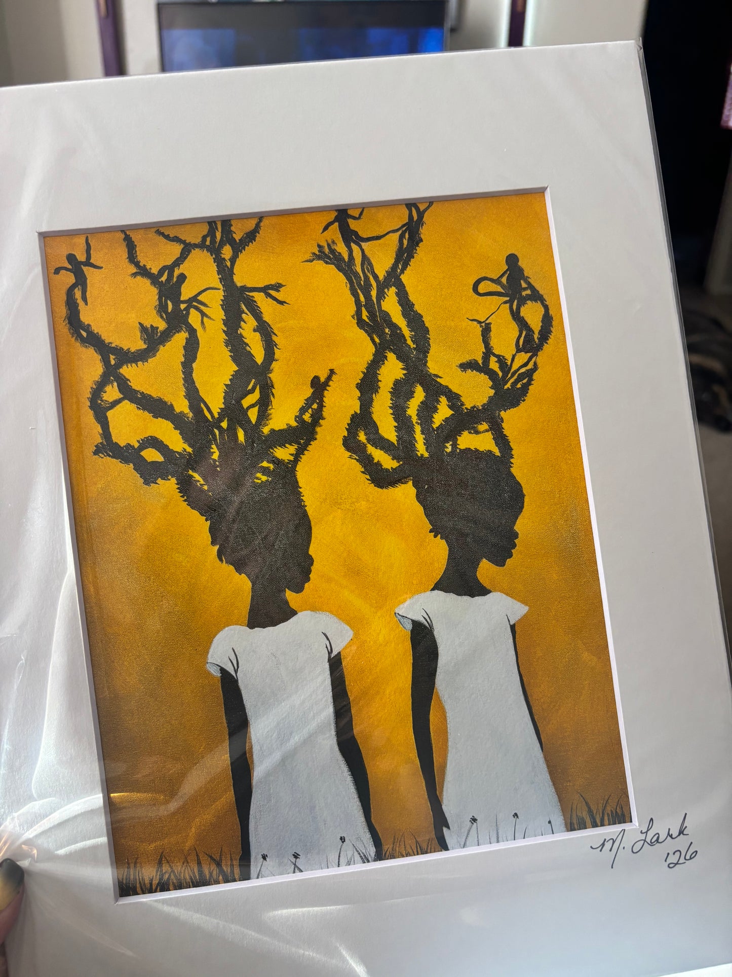 InHAIRetance Matted Art Print
