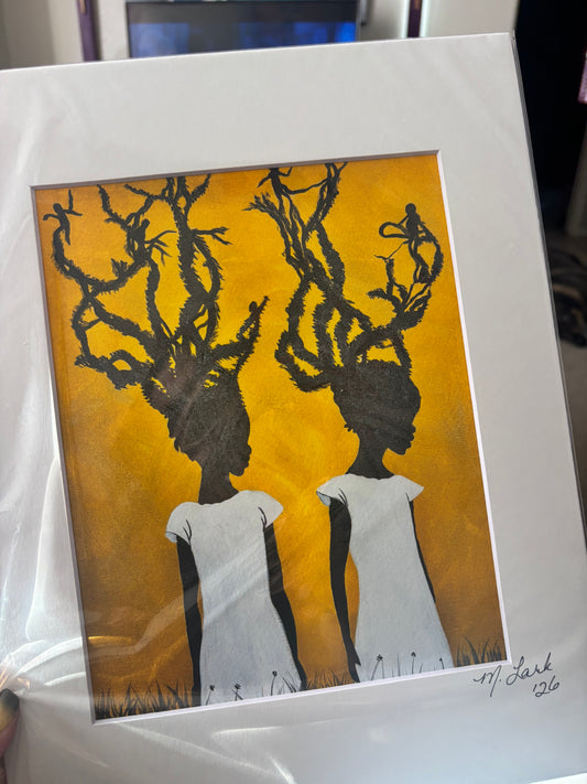 InHAIRetance Matted Art Print