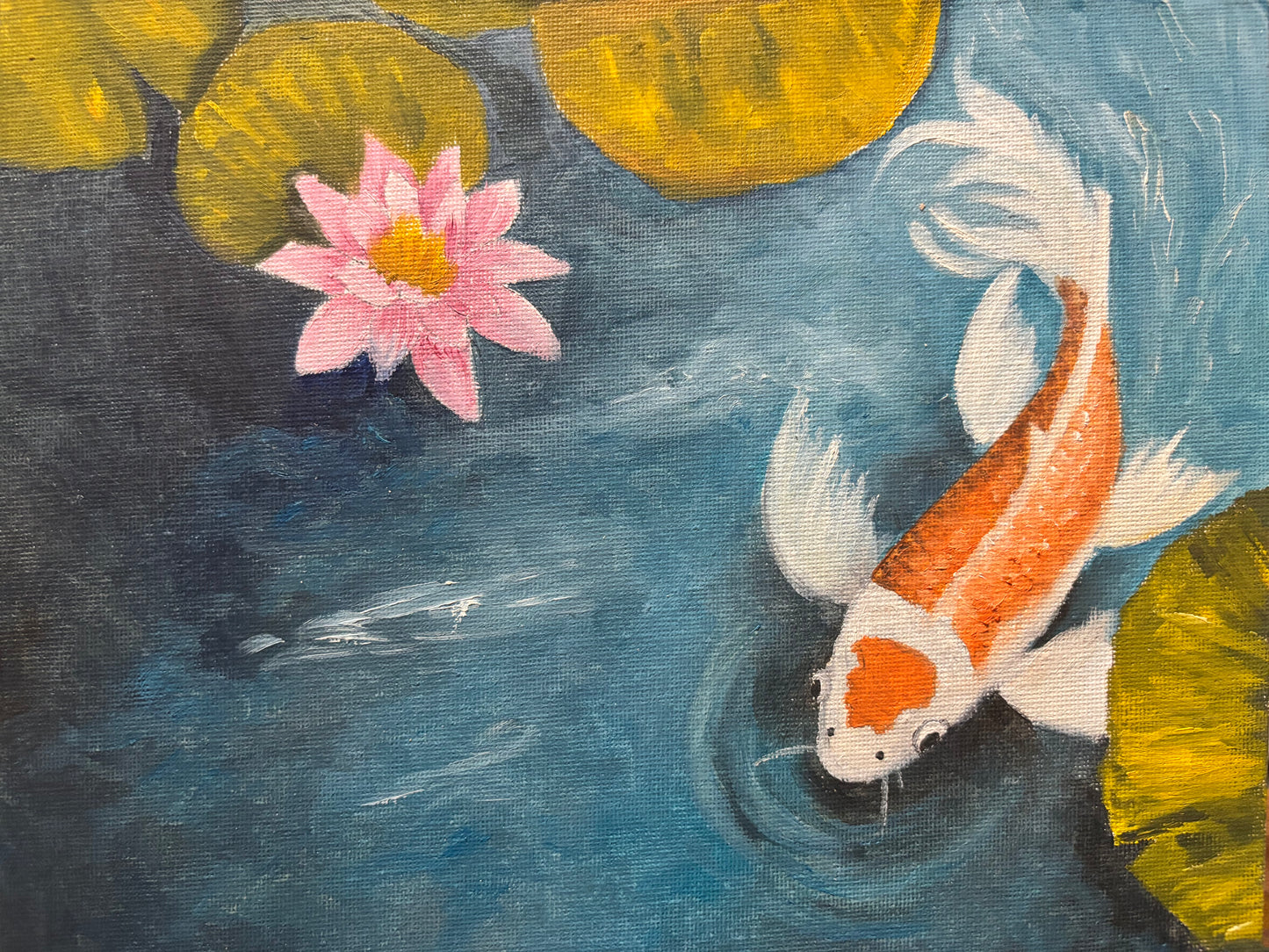 Pittsburgh Koi Oil on 8x10 Canvas Panel