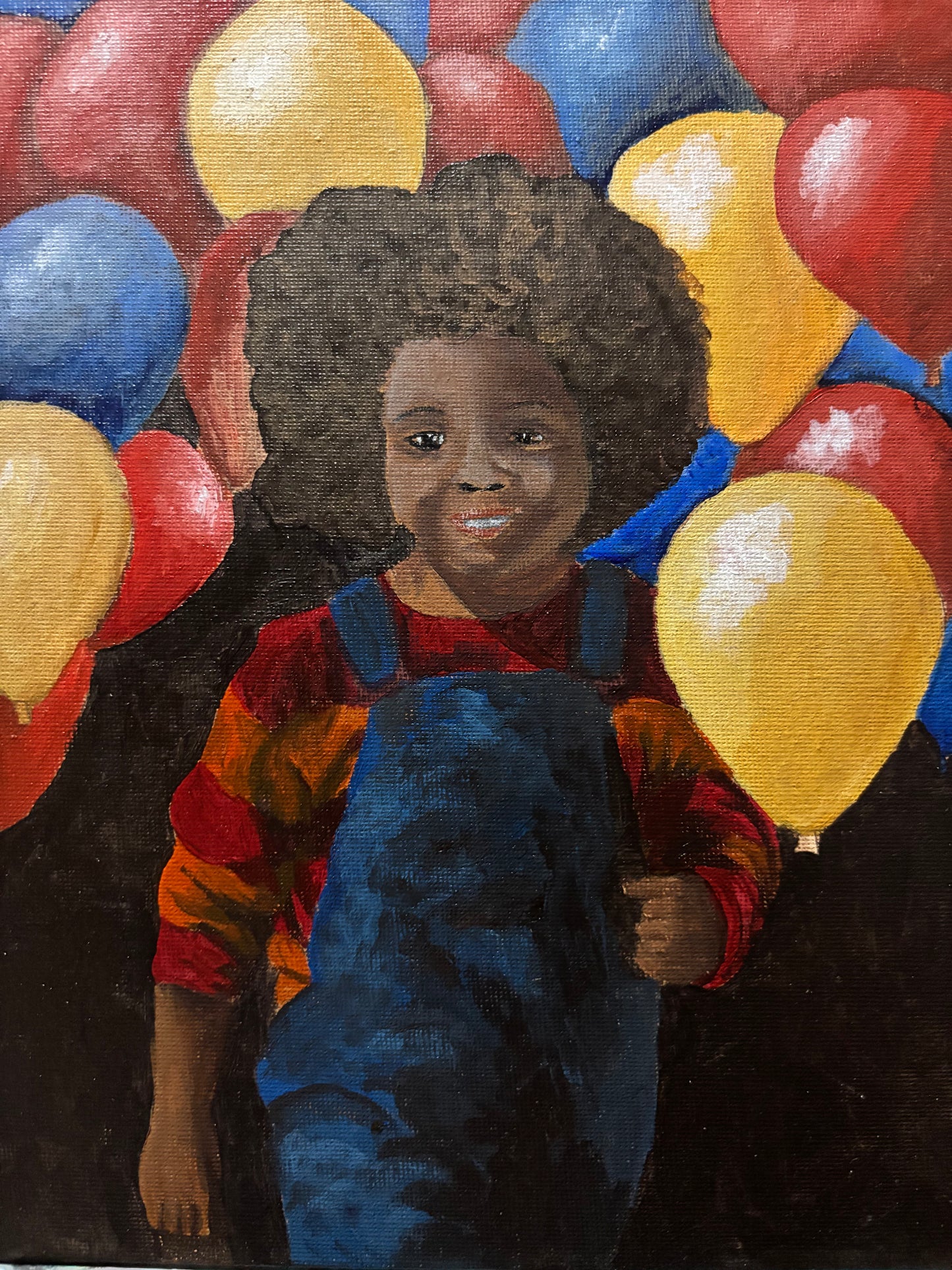 Balloons & Joy Oil on 8x10 Canvas Panel