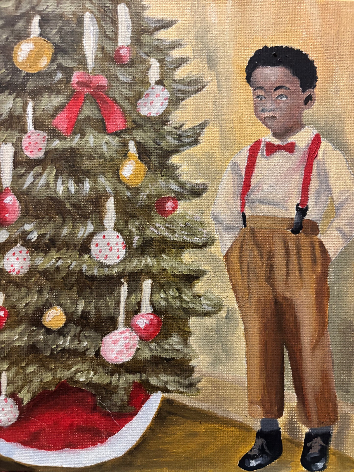 Christmas Morning Oil on 8x10 Canvas Panel