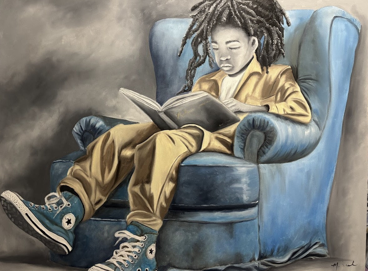 Between the Lines, I Remember Original Oil on 30x40 Gallery Wrapped Canvas