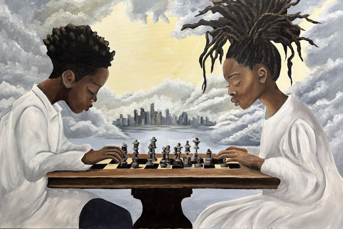 "Strategize" Original Acrylic Painting 24 x 36