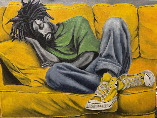 The Quiet That Saved Him Original Acrylic Painting