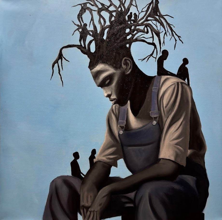 We Do Not Sit Alone Original Oil Painting