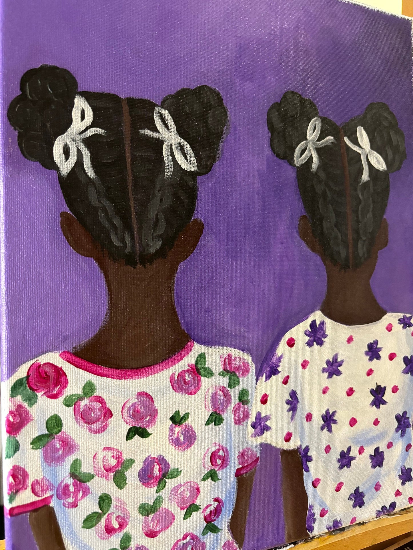 African American Art | girl hair series | summer dresses | kids art | Black Art