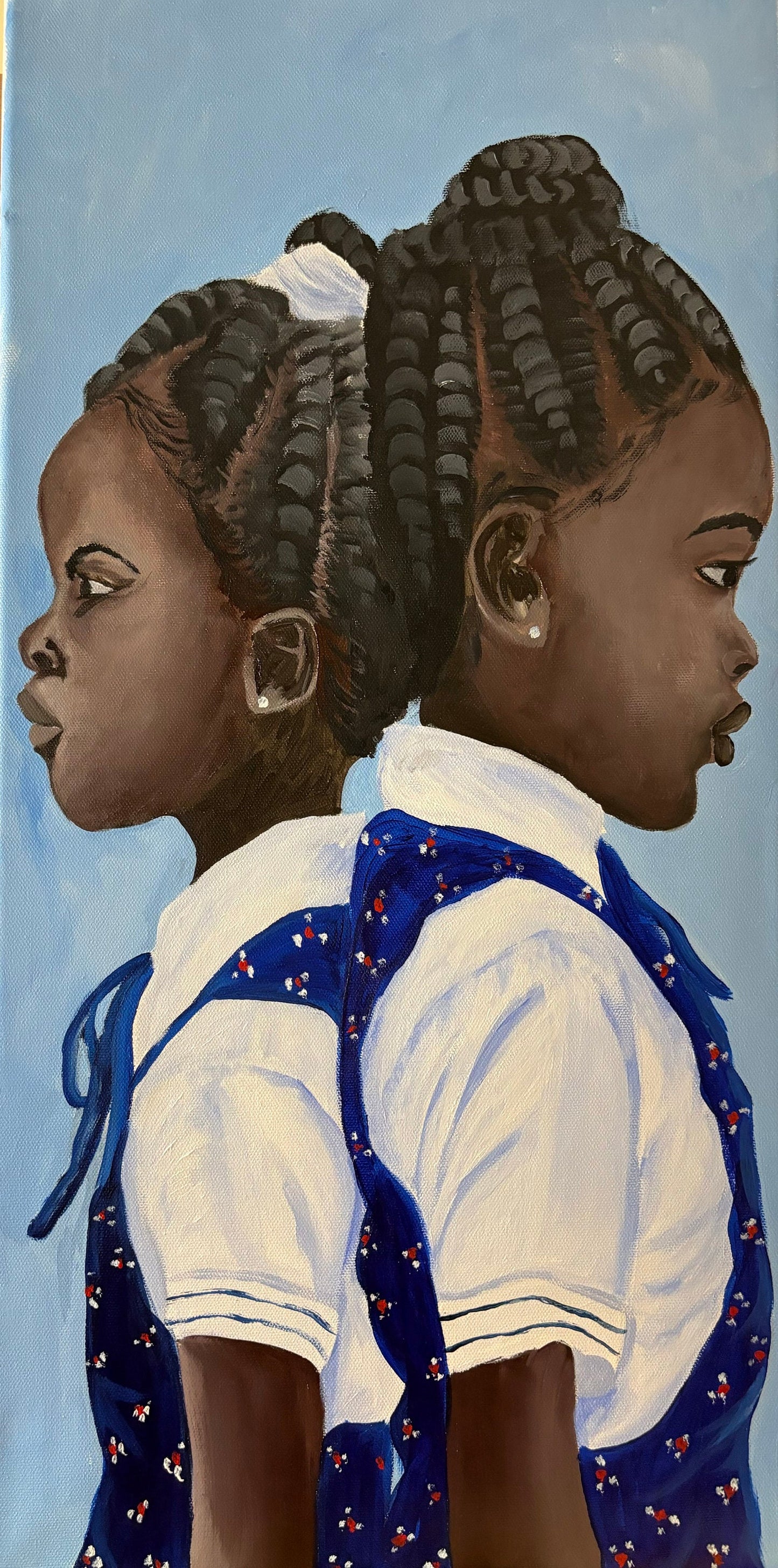 African American Art | girl hair series | School Girls | kids art | Black Art