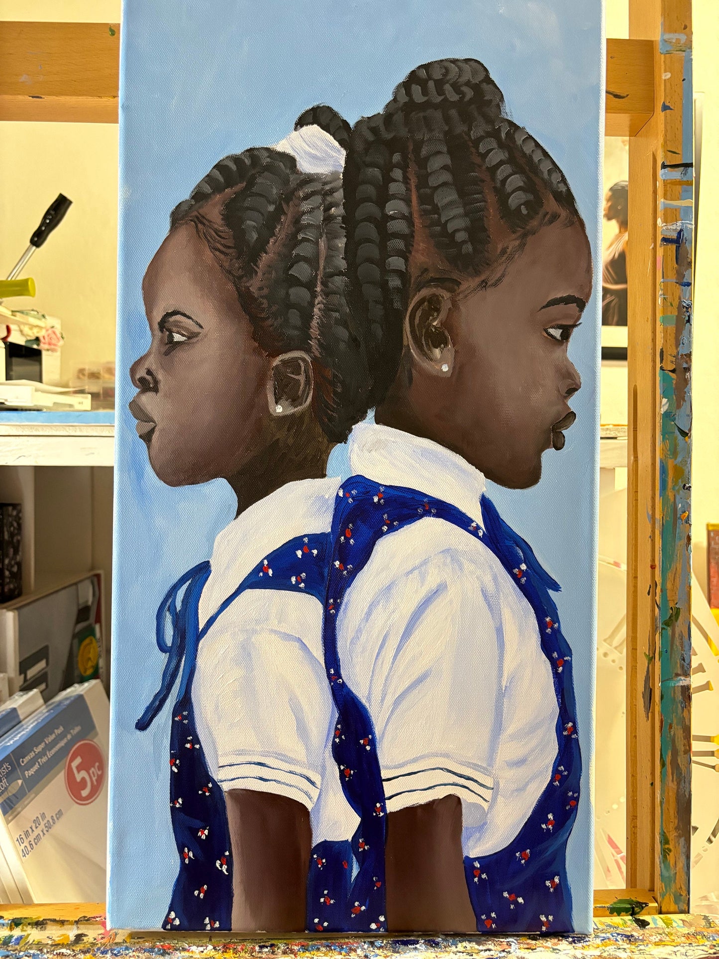 African American Art | girl hair series | School Girls | kids art | Black Art