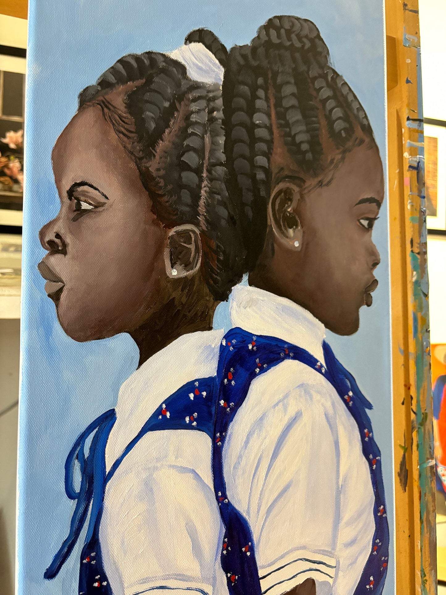 African American Art | girl hair series | School Girls | kids art | Black Art