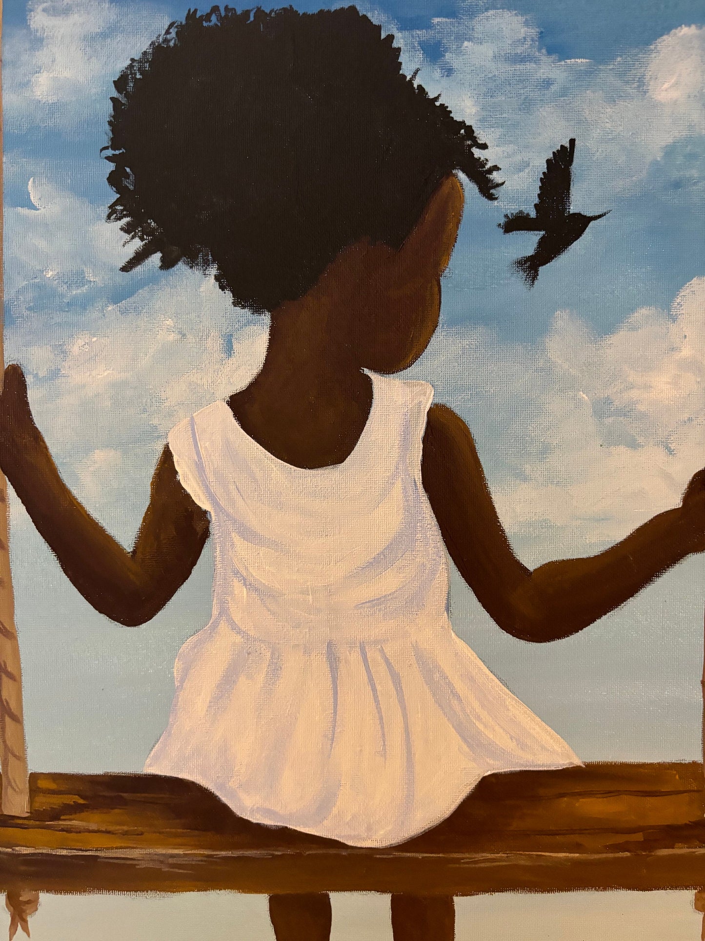 African American Art | girl hair series | Innocence II | kids art | Black Art