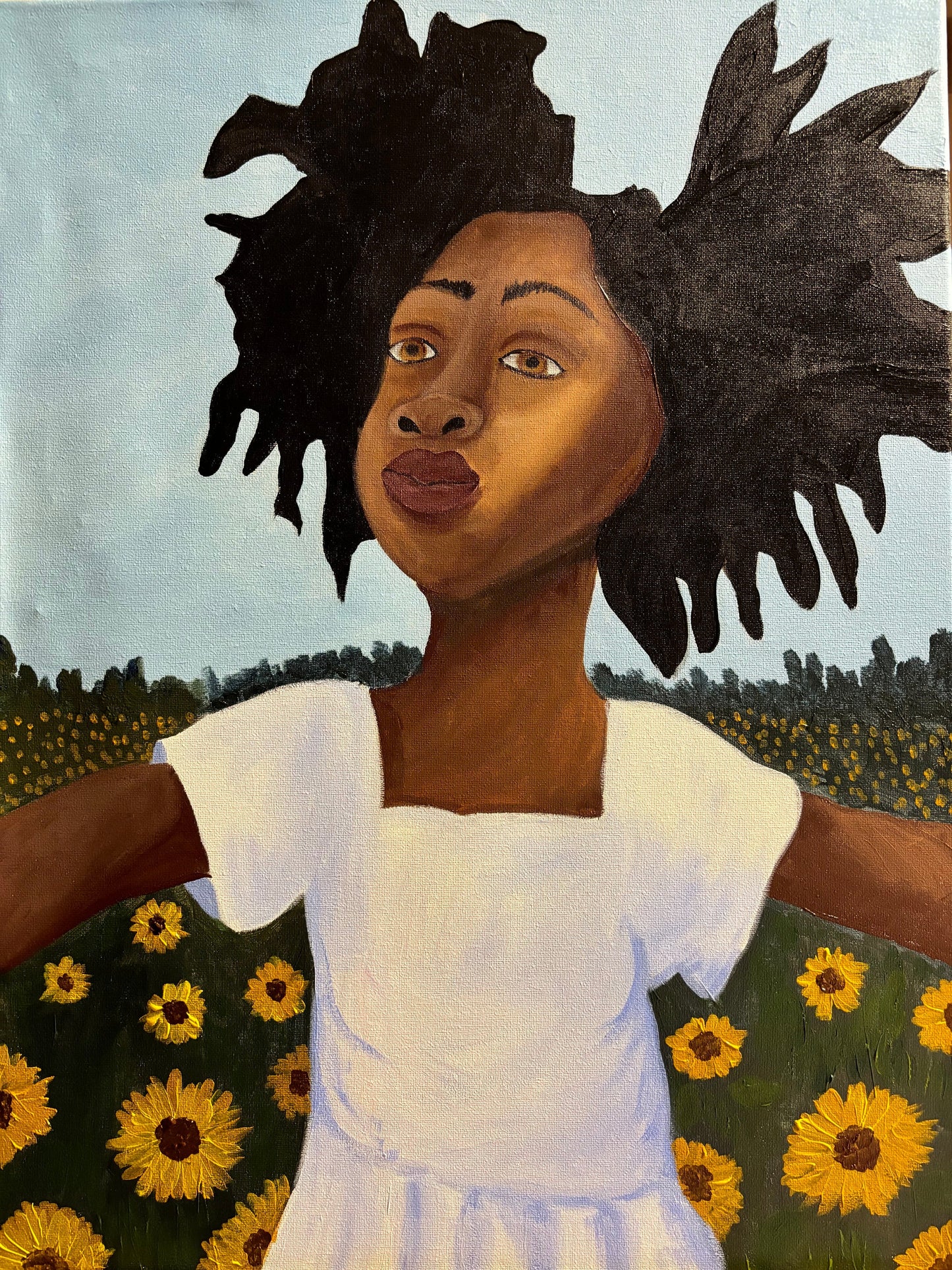 African American Art | girl hair series | Girl of the Sun | kids art | Black Art