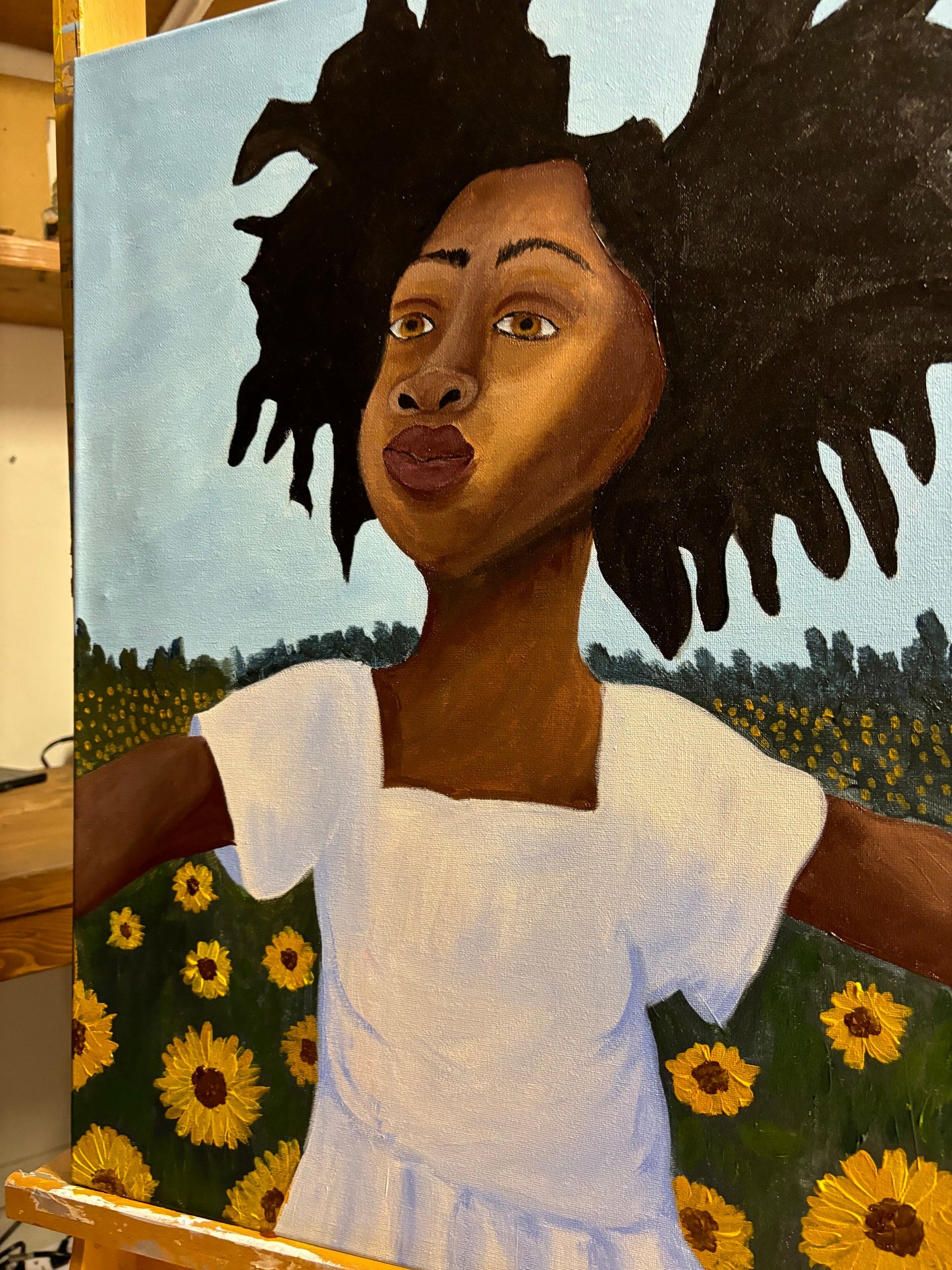 African American Art | girl hair series | Girl of the Sun | kids art | Black Art