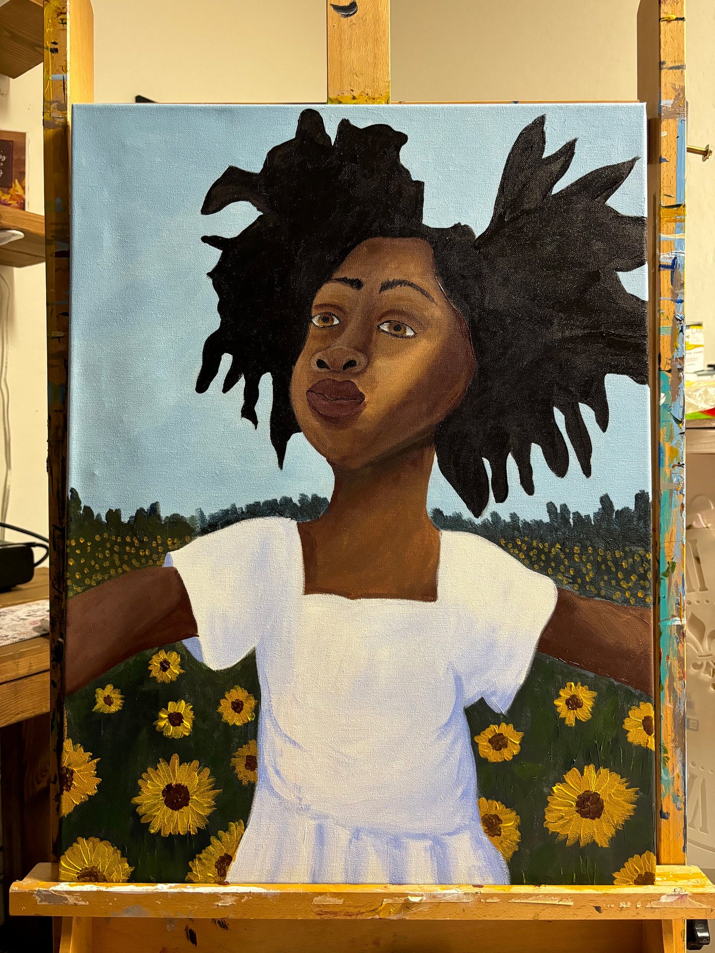 African American Art | girl hair series | Girl of the Sun | kids art | Black Art